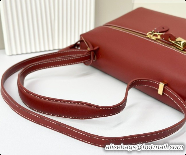 Perfect Loro Piana LP Extra Bag L27 in Smooth Leather Red 2026 FAO3001