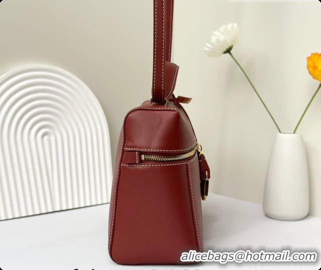 Perfect Loro Piana LP Extra Bag L27 in Smooth Leather Red 2026 FAO3001