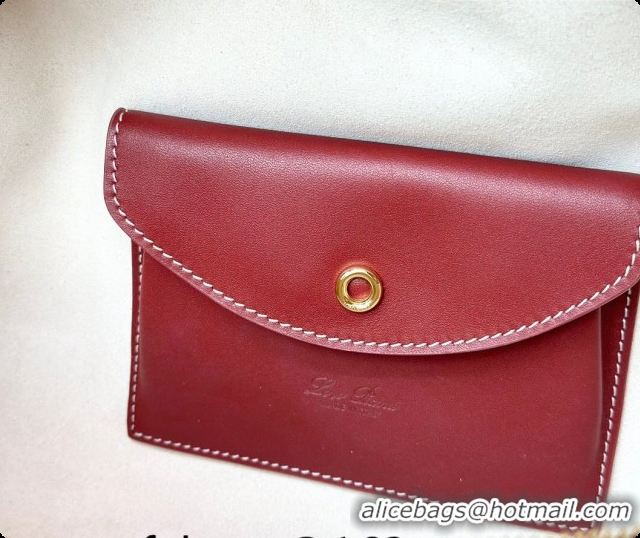 Perfect Loro Piana LP Extra Bag L27 in Smooth Leather Red 2026 FAO3001