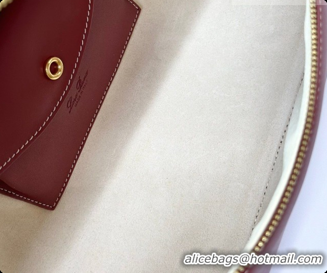 Perfect Loro Piana LP Extra Bag L27 in Smooth Leather Red 2026 FAO3001