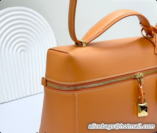 Good Looking Loro Piana LP Extra Bag L27 in Calfskin Leather Cinnamon 2026 FAO3001