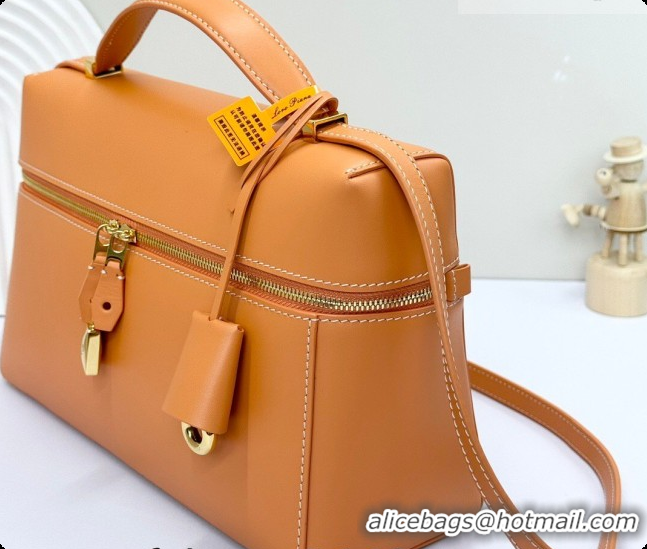 Good Looking Loro Piana LP Extra Bag L27 in Calfskin Leather Cinnamon 2026 FAO3001