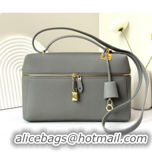 Best Price Loro Piana LP Extra Bag L27 in Palm-Grained Leather Pearly Grey 2026 FAO3001