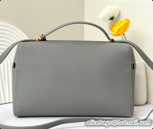 Best Price Loro Piana LP Extra Bag L27 in Palm-Grained Leather Pearly Grey 2026 FAO3001
