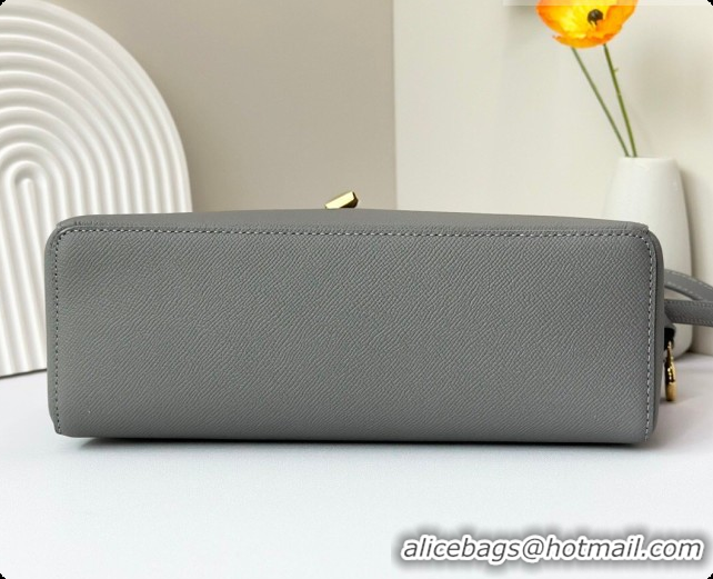 Best Price Loro Piana LP Extra Bag L27 in Palm-Grained Leather Pearly Grey 2026 FAO3001