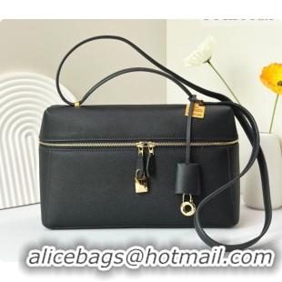 Best Design Loro Piana LP Extra Bag L27 in Palm-Grained Leather Navy Blue 2026 FAO3001