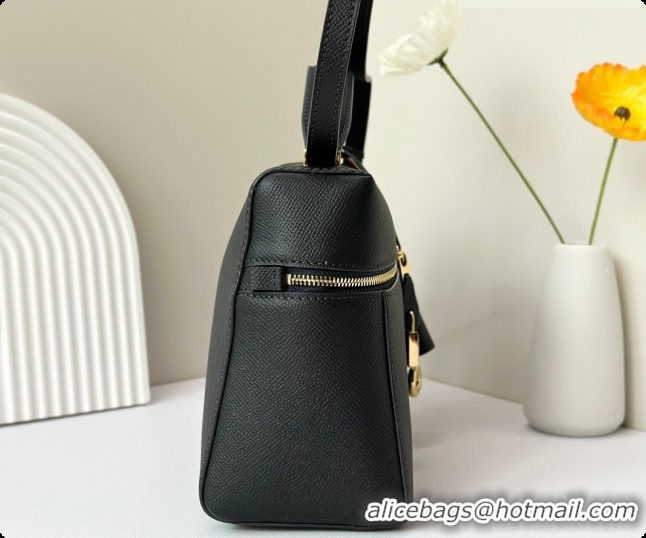 Best Design Loro Piana LP Extra Bag L27 in Palm-Grained Leather Navy Blue 2026 FAO3001