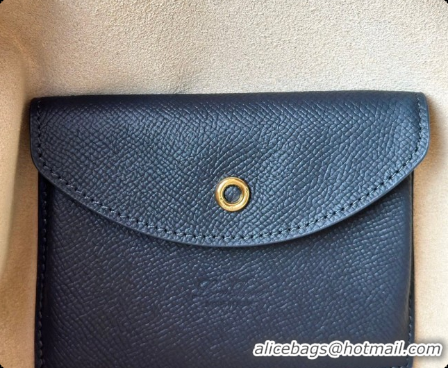 Best Design Loro Piana LP Extra Bag L27 in Palm-Grained Leather Navy Blue 2026 FAO3001