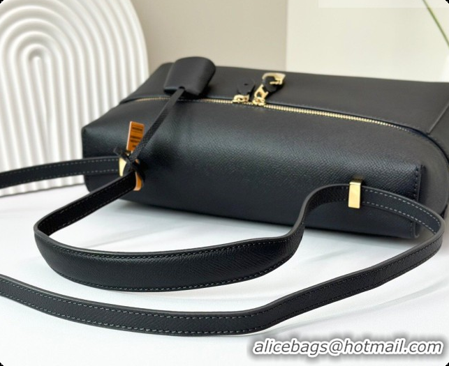 Best Design Loro Piana LP Extra Bag L27 in Palm-Grained Leather Navy Blue 2026 FAO3001