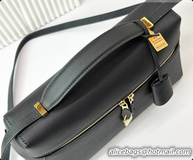 Best Design Loro Piana LP Extra Bag L27 in Palm-Grained Leather Navy Blue 2026 FAO3001