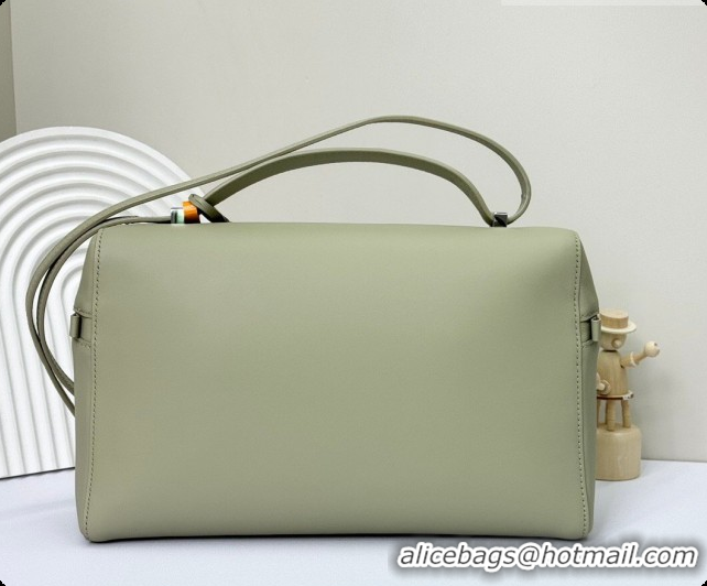 Cheap Price Loro Piana LP Extra Bag L27 in Calfskin Leather Mustard Green 2026 FAO3001