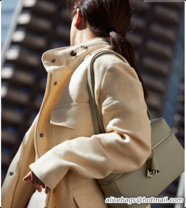 Cheap Price Loro Piana LP Extra Bag L27 in Calfskin Leather Mustard Green 2026 FAO3001