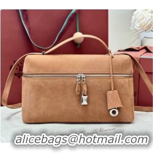 Unique Discount Loro Piana LP Extra Bag L27 in Wave Nubuck Leather Brown 2026 FAO3001