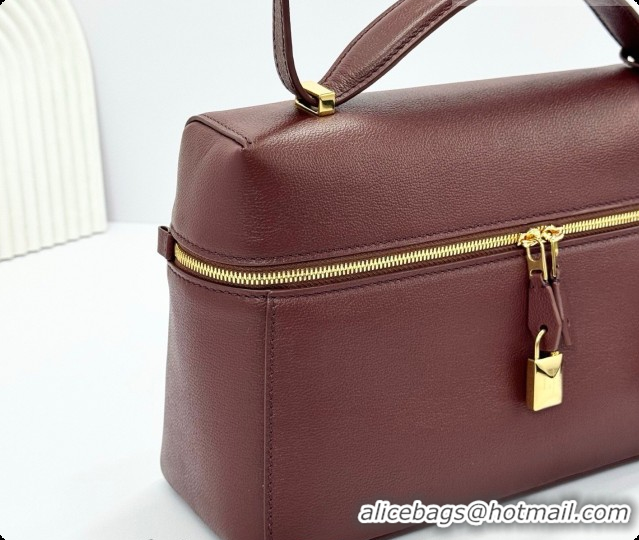 Top Design Loro Piana LP Extra Bag L27 in Calfskin Leather Smoke Caramel 2026 FAO3001