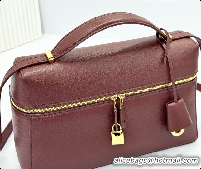 Top Design Loro Piana LP Extra Bag L27 in Calfskin Leather Smoke Caramel 2026 FAO3001