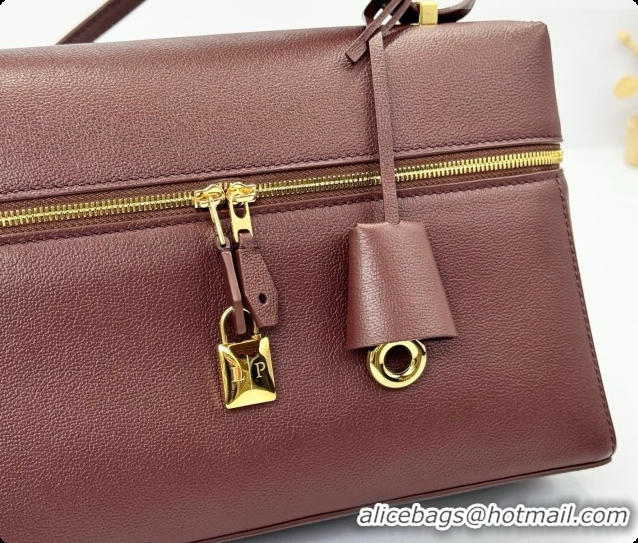 Top Design Loro Piana LP Extra Bag L27 in Calfskin Leather Smoke Caramel 2026 FAO3001