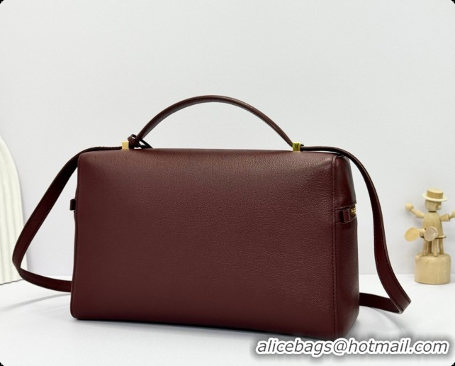 Top Design Loro Piana LP Extra Bag L27 in Calfskin Leather Smoke Caramel 2026 FAO3001
