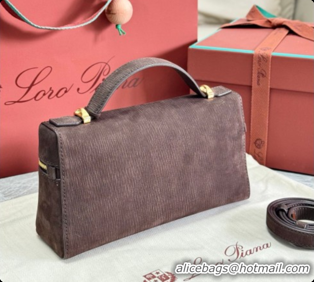Popular Style Loro Piana LP Extra Bag L23 in Wave Nubuck Leather Coffee 2026 FAQ2126