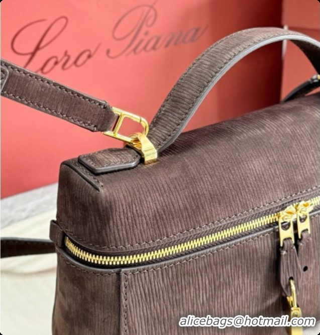 Popular Style Loro Piana LP Extra Bag L23 in Wave Nubuck Leather Coffee 2026 FAQ2126