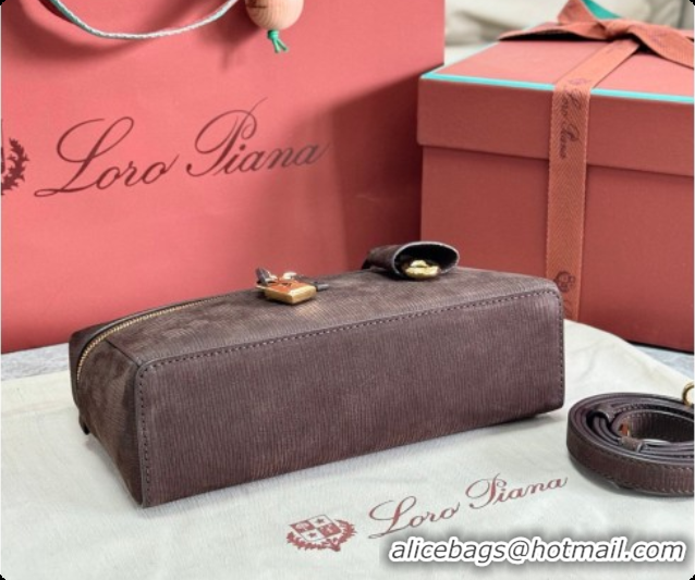 Popular Style Loro Piana LP Extra Bag L23 in Wave Nubuck Leather Coffee 2026 FAQ2126