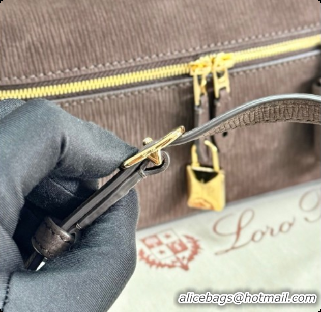 Popular Style Loro Piana LP Extra Bag L23 in Wave Nubuck Leather Coffee 2026 FAQ2126
