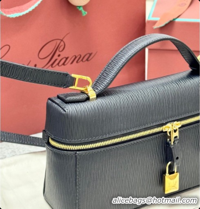 Best Price Loro Piana LP Extra Bag L23 in Wave Leather Black 2026 FAQ2126