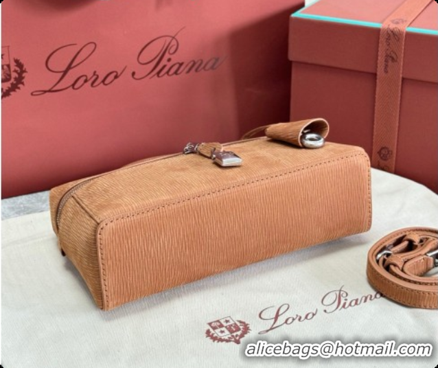 Charming Loro Piana LP Extra Bag L23 in Wave Nubuck Leather Brown 2026 FAQ2126 