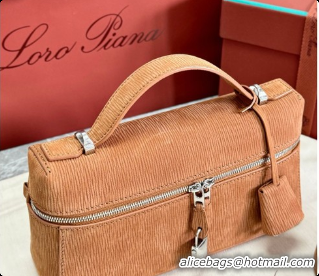 Charming Loro Piana LP Extra Bag L23 in Wave Nubuck Leather Brown 2026 FAQ2126 