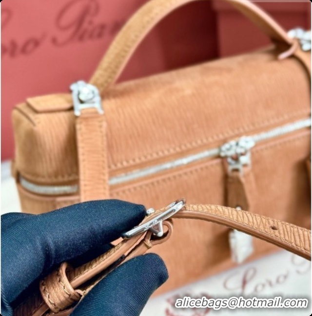 Charming Loro Piana LP Extra Bag L23 in Wave Nubuck Leather Brown 2026 FAQ2126 