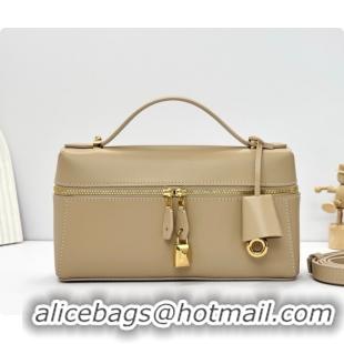 Grade Quality Loro Piana LP Extra Bag L23 in Calfskin Leather Light Mastic 2026 FAQ2126