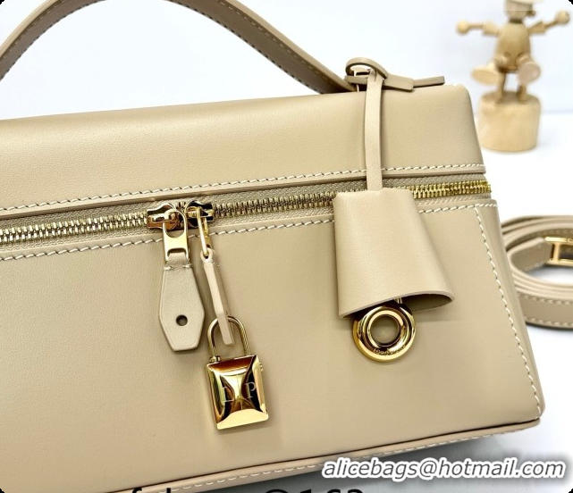 Grade Quality Loro Piana LP Extra Bag L23 in Calfskin Leather Light Mastic 2026 FAQ2126
