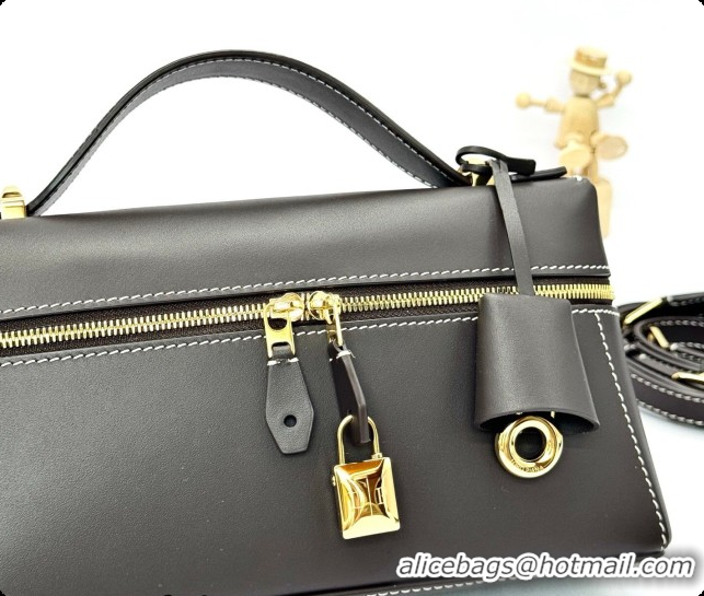 Good Looking Loro Piana LP Extra Bag L23 in Calfskin Leather Dark Coffee 2026 FAQ2126
