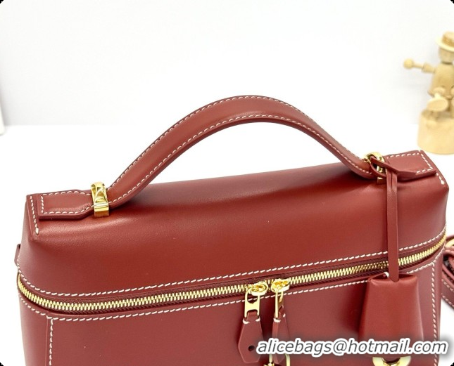 Best Product Loro Piana LP Extra Bag L23 in Calfskin Leather Red Brick 2026 FAQ2126