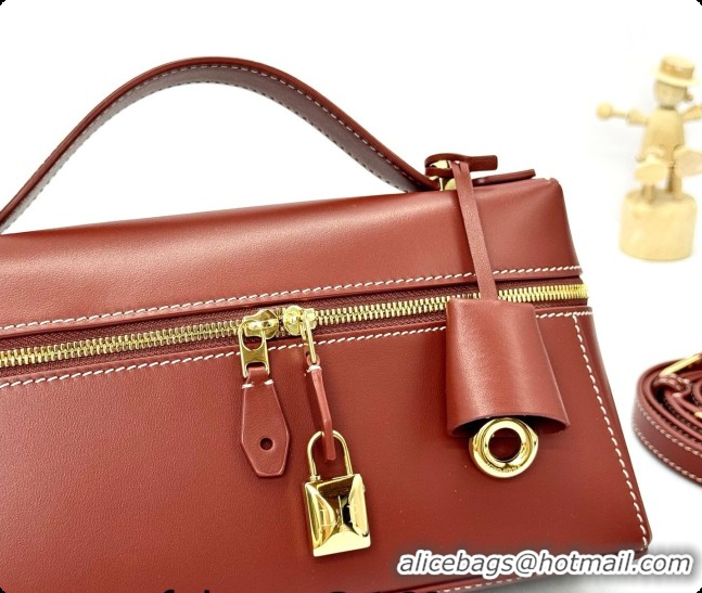 Best Product Loro Piana LP Extra Bag L23 in Calfskin Leather Red Brick 2026 FAQ2126