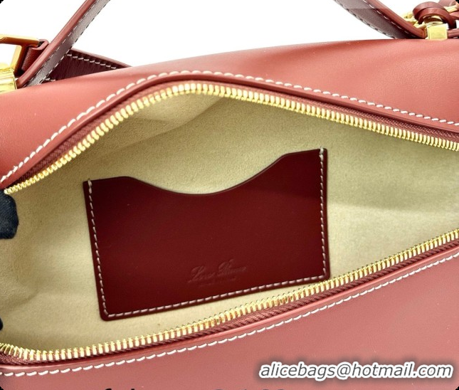 Best Product Loro Piana LP Extra Bag L23 in Calfskin Leather Red Brick 2026 FAQ2126