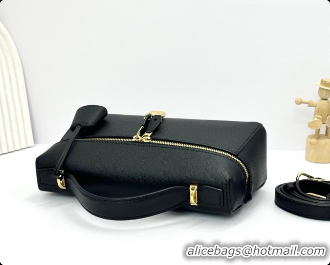 Popular Style Loro Piana LP Extra Bag L23 in Palm-Grained Leather Black 2026 FAQ2126