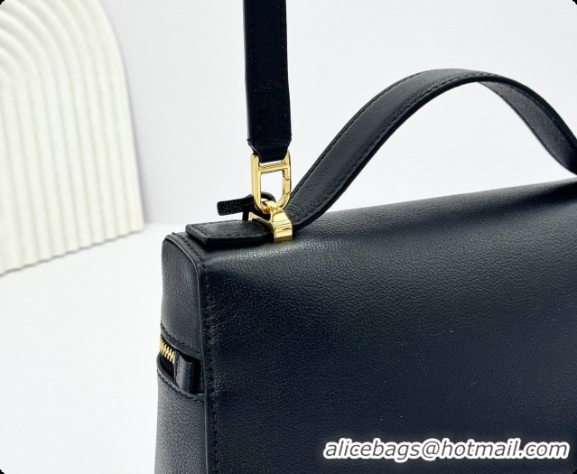 Popular Style Loro Piana LP Extra Bag L23 in Palm-Grained Leather Black 2026 FAQ2126