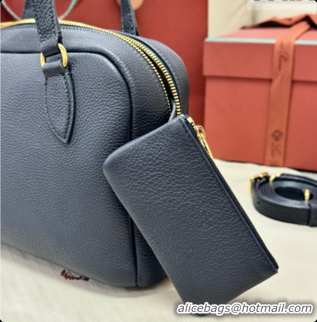 Most Popular Loro Piana LP Small Needle bag in Grained Leather Dark Royal Blue 2026 0408084