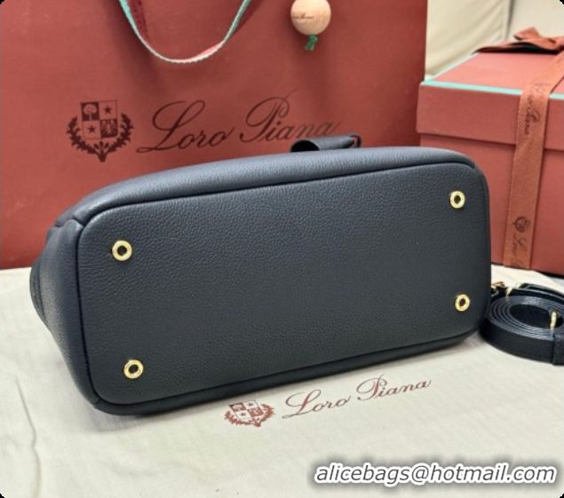 Most Popular Loro Piana LP Small Needle bag in Grained Leather Dark Royal Blue 2026 0408084