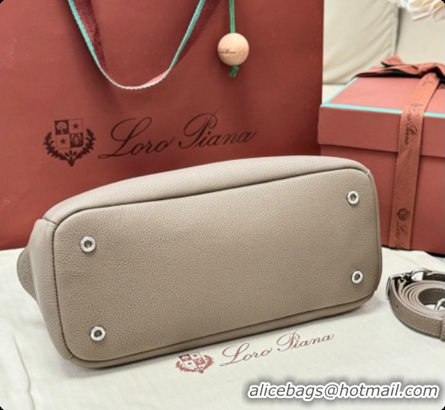 Lower Price Loro Piana LP Small Needle bag in Grained Leather Warm Beige 2026 0408083