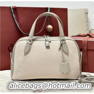 Grade Loro Piana LP Small Needle bag in Grained Nubuck and Leather Grey 2026 FAQ2126