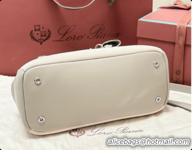 Grade Loro Piana LP Small Needle bag in Grained Nubuck and Leather Grey 2026 FAQ2126