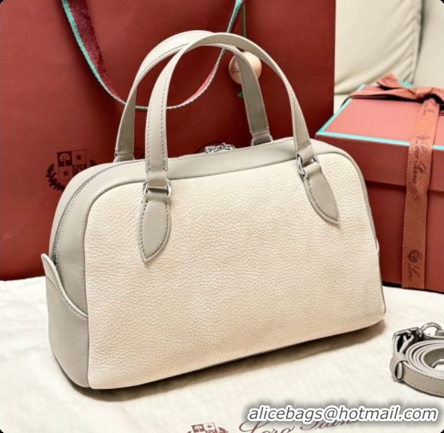 Grade Loro Piana LP Small Needle bag in Grained Nubuck and Leather Grey 2026 FAQ2126