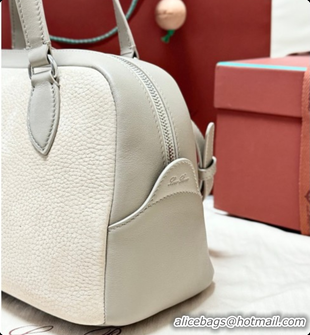Grade Loro Piana LP Small Needle bag in Grained Nubuck and Leather Grey 2026 FAQ2126
