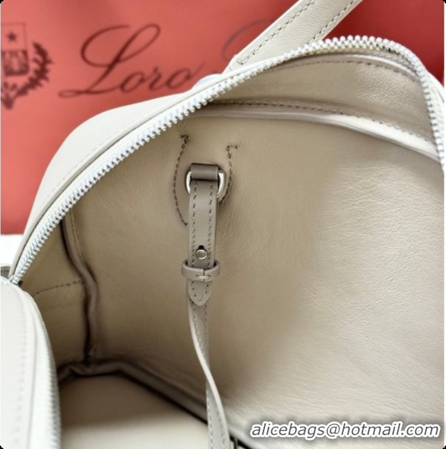 Grade Loro Piana LP Small Needle bag in Grained Nubuck and Leather Grey 2026 FAQ2126