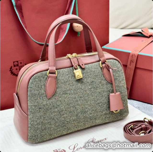 New Design Loro Piana LP Small Needle bag in Cashmere Blend and Leather Caramel/Sage 2026 0408076