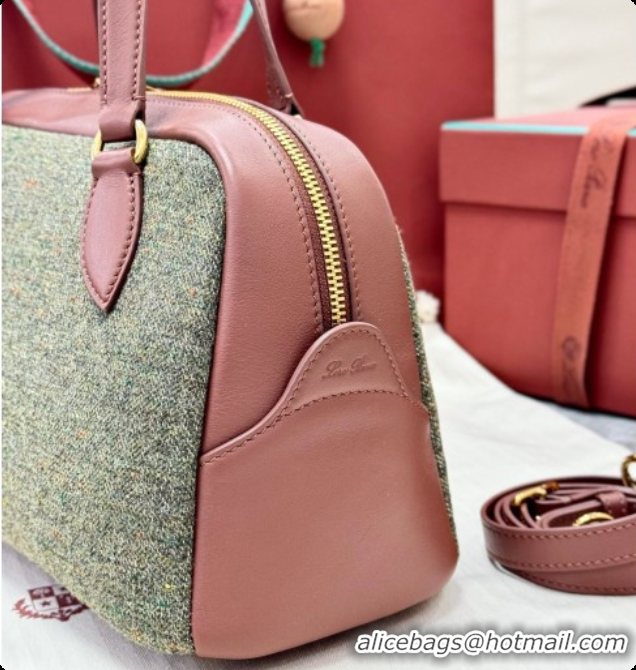 New Design Loro Piana LP Small Needle bag in Cashmere Blend and Leather Caramel/Sage 2026 0408076
