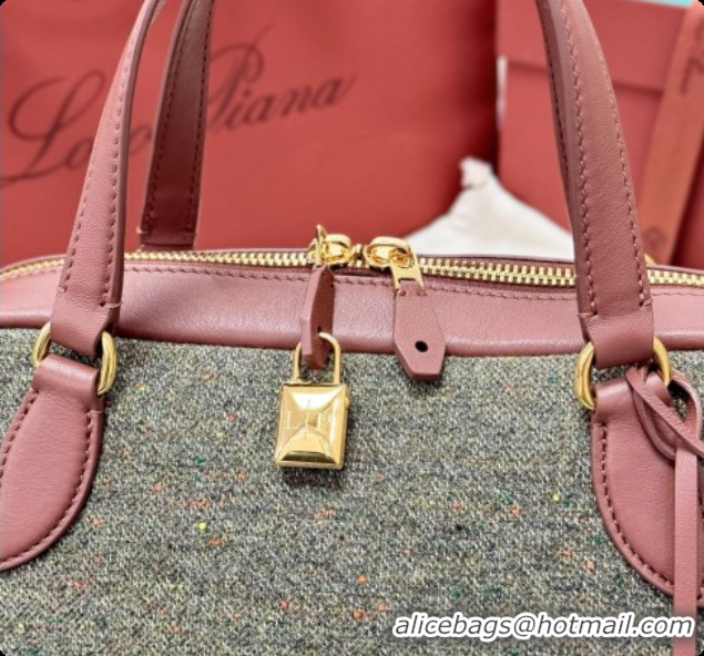 New Design Loro Piana LP Small Needle bag in Cashmere Blend and Leather Caramel/Sage 2026 0408076