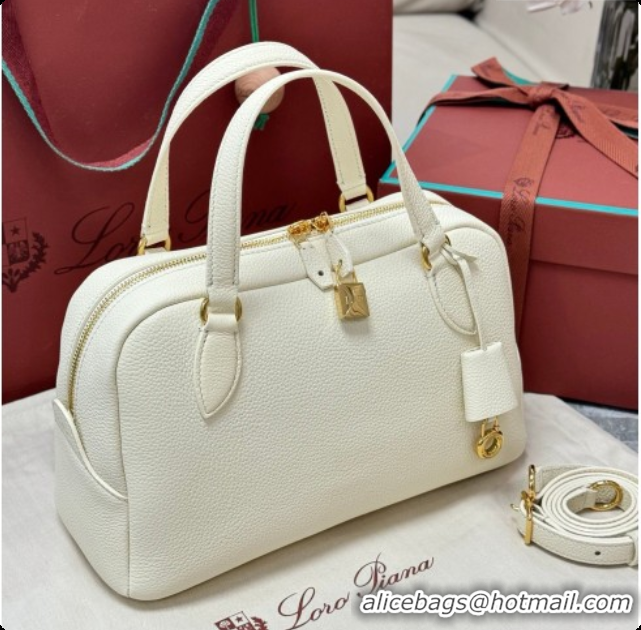 Best Price Loro Piana LP Small Needle bag in Grained Leather Whisper White 2026 0408077