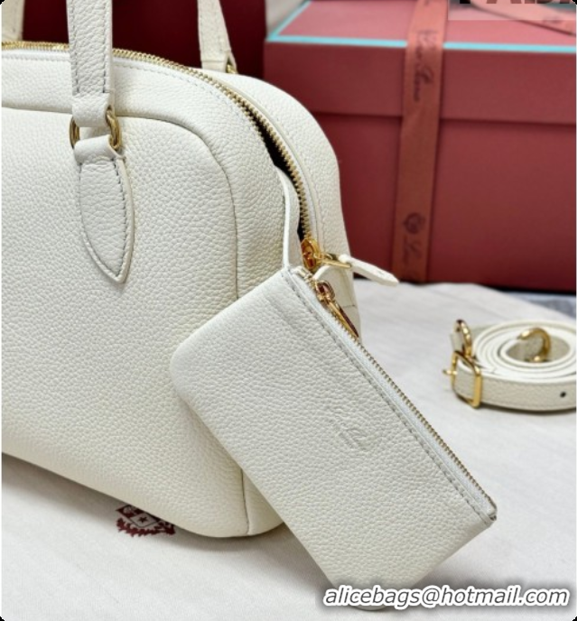 Best Price Loro Piana LP Small Needle bag in Grained Leather Whisper White 2026 0408077